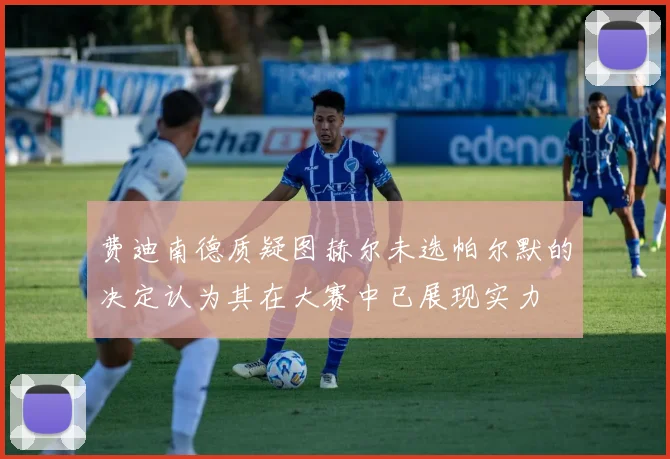 费迪南德质疑图赫尔未选帕尔默的决定认为其在大赛中已展现实力